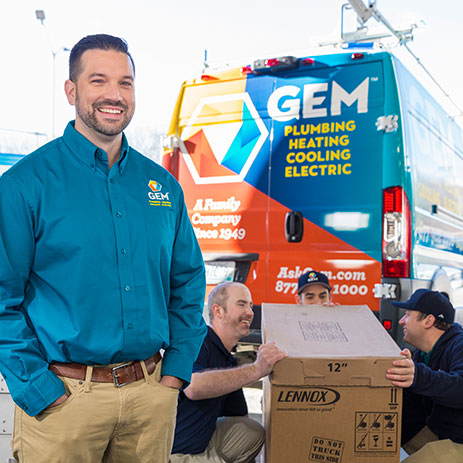 GEM Technicians Unloading Truck