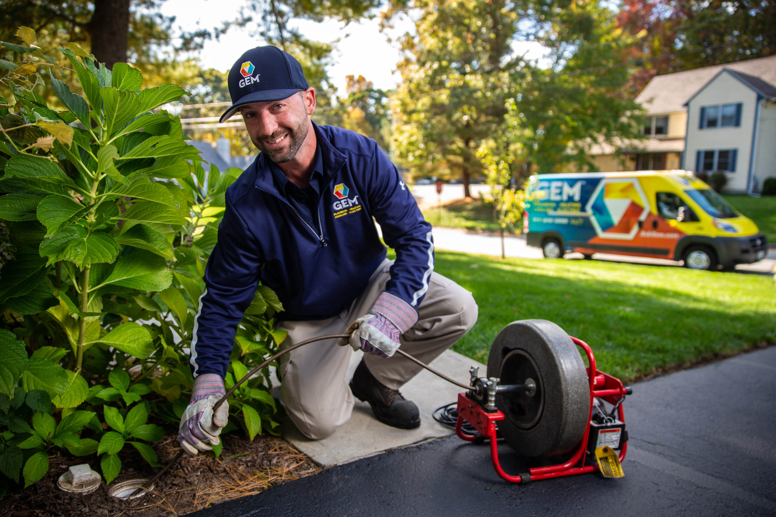 GEM plumber using snake machine