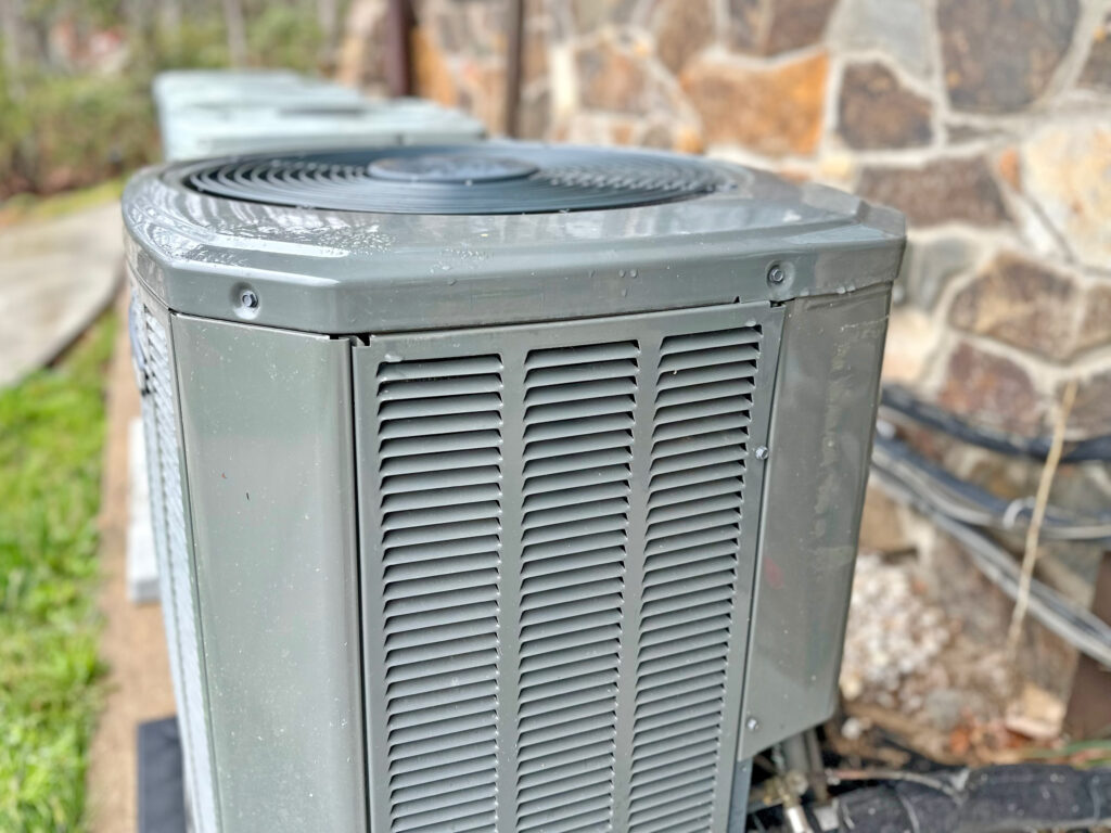air conditioning system outside of a residential home