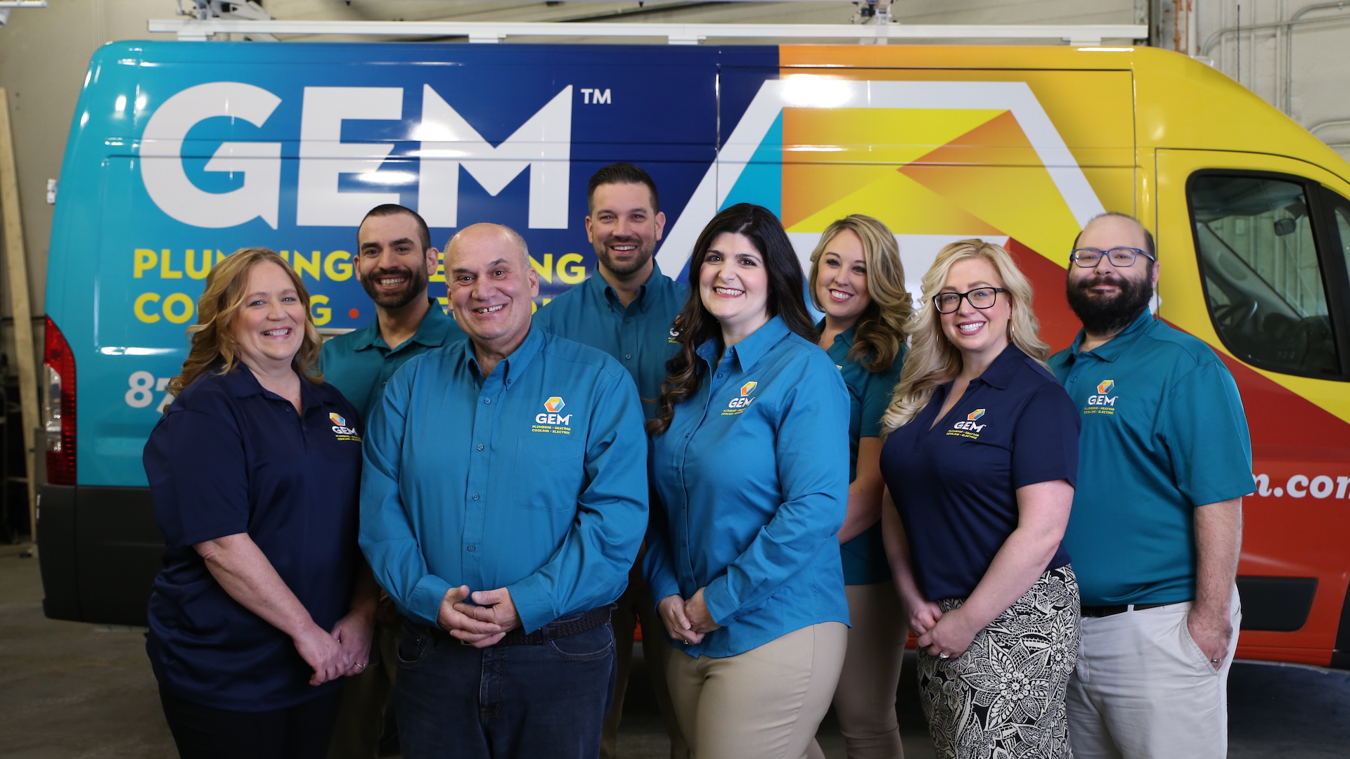 GEM Team In front of Work Van