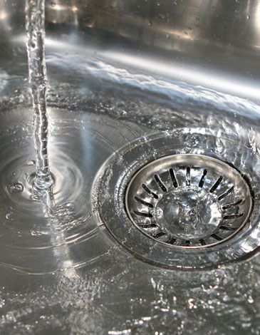 Clean and well maintained sink drain