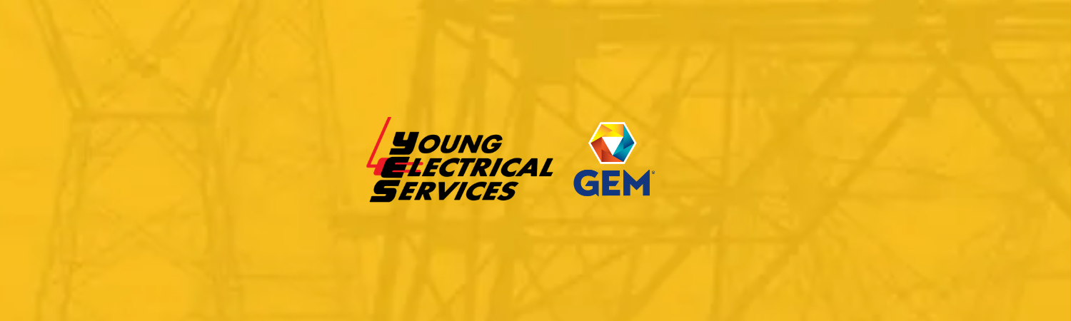 Young electrical services and GEM partnership logos