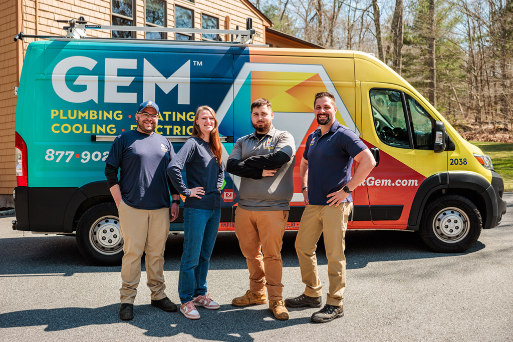 GEM Plumbing Heating Cooling & Electrical service truck exterior
